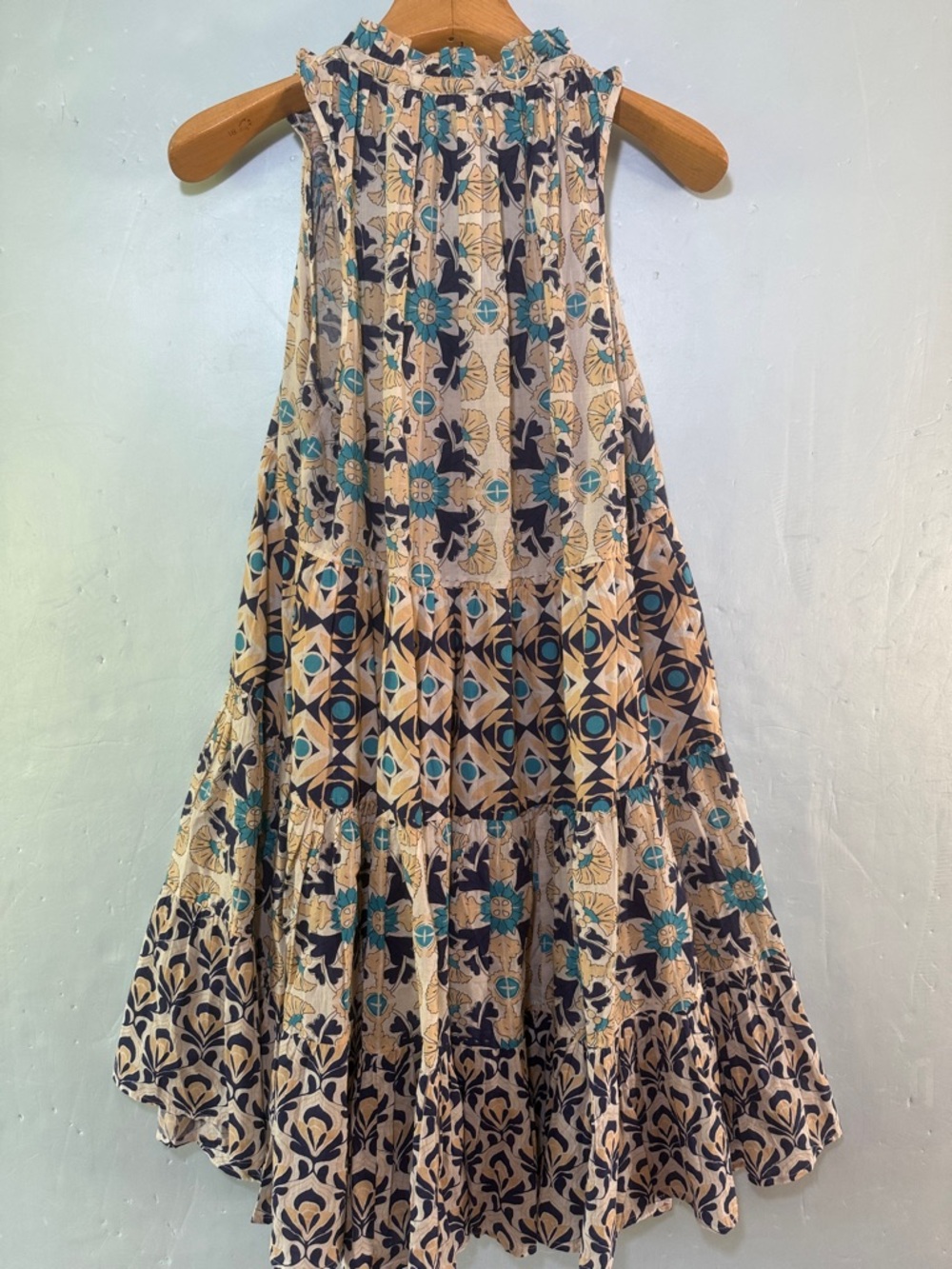 Anthropologie RO’S GARDEN Dress Sz L Sofia Sleeveless Coastal Grandmother Boho - Picture 5 of 15